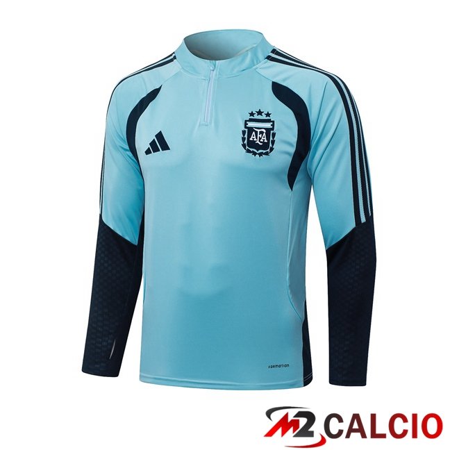 Maglie Calcio Personalizzate,Tute Calcio Squadre,Maglia Nazionale Italiana Calcio | Felpa Allenamento Argentina Blu 2026/2027