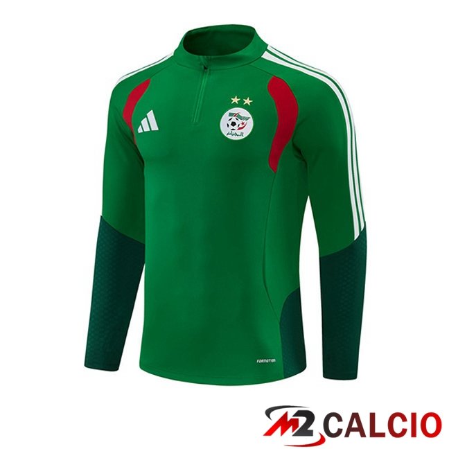 Maglie Calcio Personalizzate,Tute Calcio Squadre,Maglia Nazionale Italiana Calcio | Felpa Allenamento Algeria Verde 2026/2027