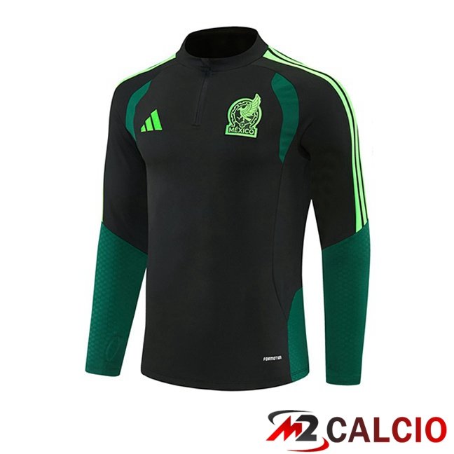 Maglie Calcio Personalizzate,Tute Calcio Squadre,Maglia Nazionale Italiana Calcio | Felpa Allenamento Messico Nero 2026/2027