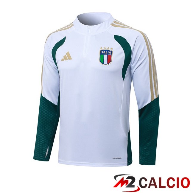 Maglie Calcio Personalizzate,Tute Calcio Squadre,Maglia Nazionale Italiana Calcio | Felpa Allenamento Italia Bianco 2026/2027