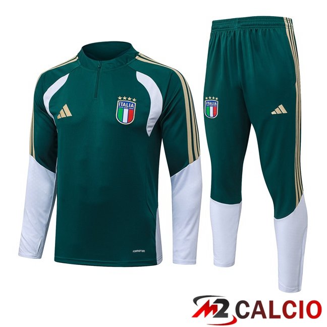 Maglie Calcio Personalizzate,Tute Calcio Squadre,Maglia Nazionale Italiana Calcio | Insieme Tuta Calcio Italia Verde 2026/2027