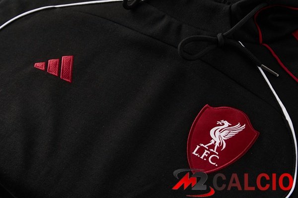 Tuta Calcio - Felpa Con Cappuccio FC Liverpool Nero 2026/2027
