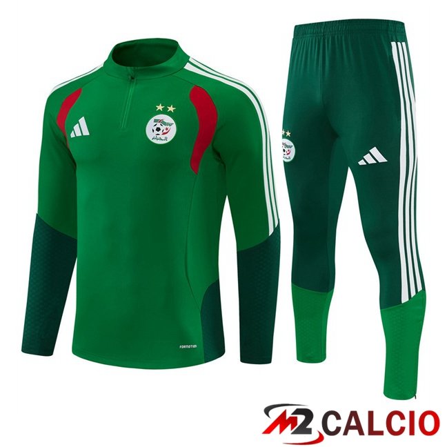 Maglie Calcio Personalizzate,Tute Calcio Squadre,Maglia Nazionale Italiana Calcio | Insieme Tuta Calcio Algeria Verde 2026/2027
