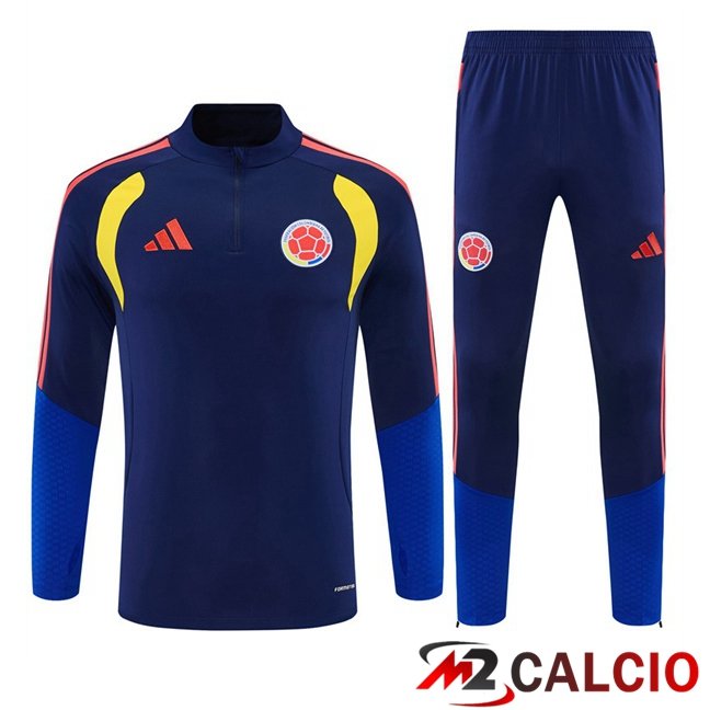 Maglie Calcio Personalizzate,Tute Calcio Squadre,Maglia Nazionale Italiana Calcio | Insieme Tuta Calcio Colombia Blu Reale 2026/2027