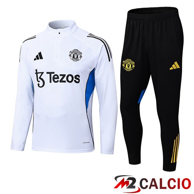 Maglie Calcio Personalizzate,Tute Calcio Squadre,Maglia Nazionale Italiana Calcio | Insieme Tuta Calcio Manchester United Bianco 2026/2027
