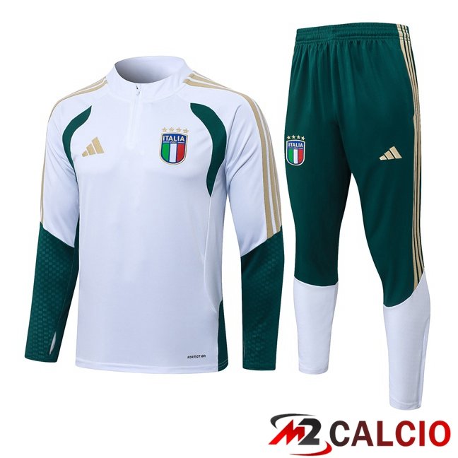 Maglie Calcio Personalizzate,Tute Calcio Squadre,Maglia Nazionale Italiana Calcio | Insieme Tuta Calcio Italia Bianco 2026/2027