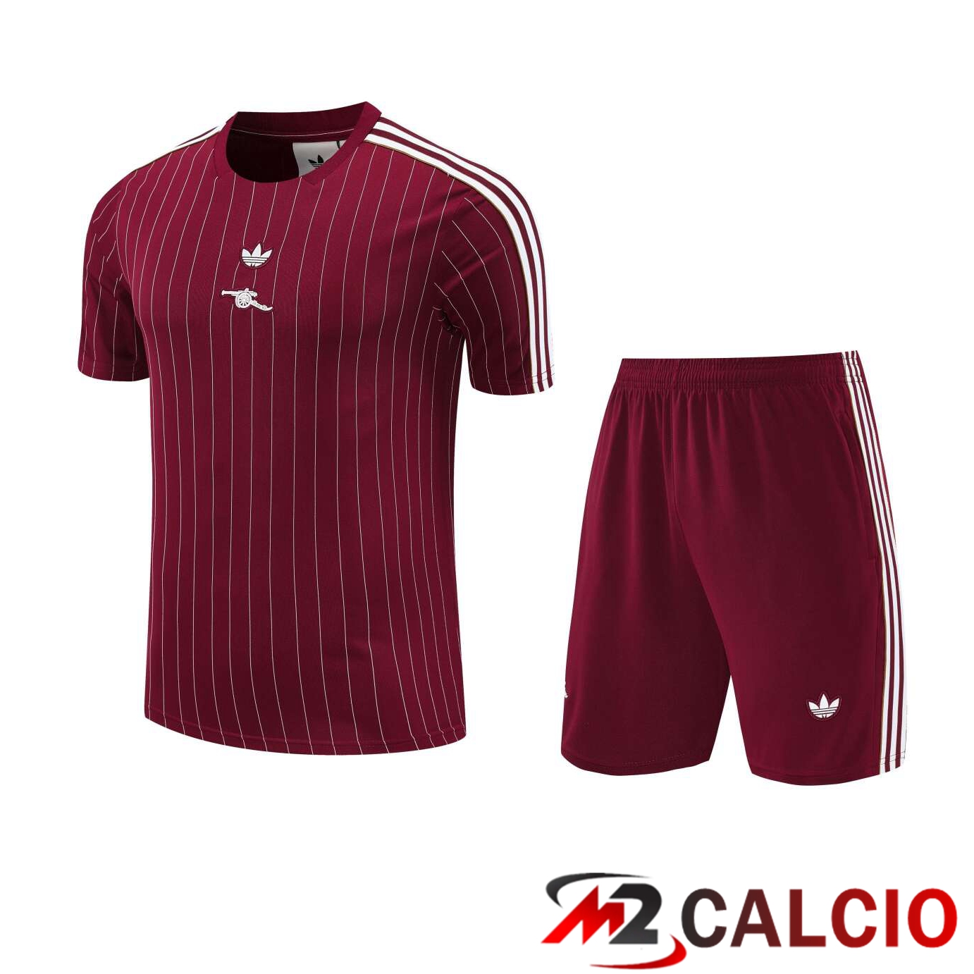 Maglie Calcio Personalizzate,Tute Calcio Squadre,Maglia Nazionale Italiana Calcio | Insieme T Shirt Allenamento Arsenal + Pantaloncini Rosso 2026/2027