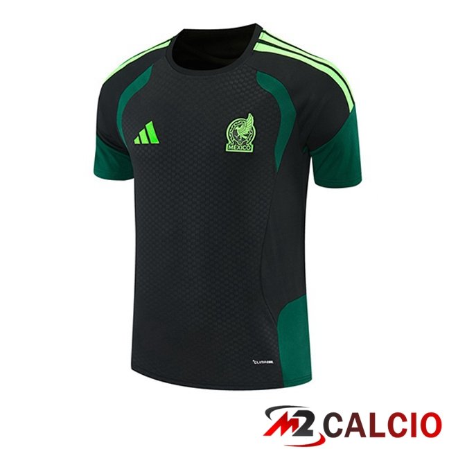 Maglie Calcio Personalizzate,Tute Calcio Squadre,Maglia Nazionale Italiana Calcio | T Shirt Allenamento Messico Nero 2026/2027