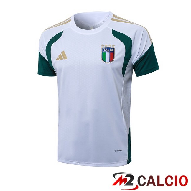 Maglie Calcio Personalizzate,Tute Calcio Squadre,Maglia Nazionale Italiana Calcio | T Shirt Allenamento Italia Bianco 2026/2027