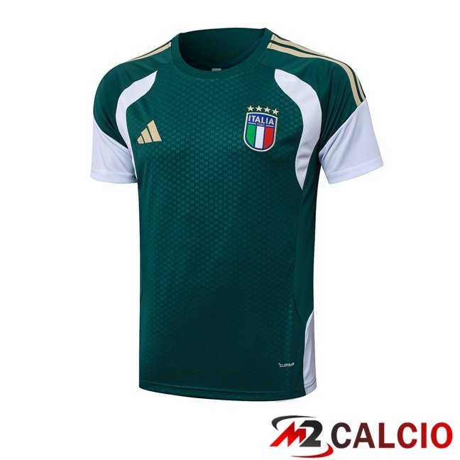 Maglie Calcio Personalizzate,Tute Calcio Squadre,Maglia Nazionale Italiana Calcio | T Shirt Allenamento Italia Verde 2026/2027