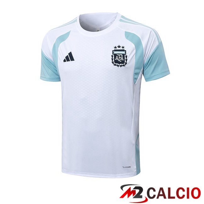Maglie Calcio Personalizzate,Tute Calcio Squadre,Maglia Nazionale Italiana Calcio | T Shirt Allenamento Argentina Bianco 2026/2027
