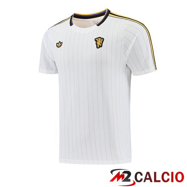 Maglie Calcio Personalizzate,Tute Calcio Squadre,Maglia Nazionale Italiana Calcio | T Shirt Allenamento Manchester United Bianco 2026/2027