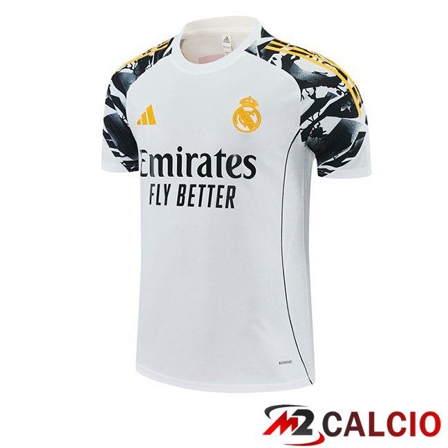 Maglie Calcio Personalizzate,Tute Calcio Squadre,Maglia Nazionale Italiana Calcio | T Shirt Allenamento Real Madrid Bianco 2026/2027