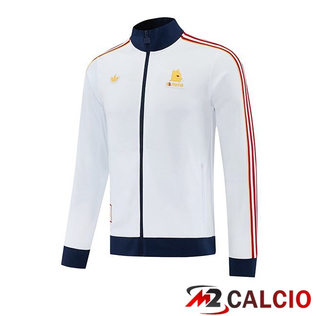 Maglie Calcio Personalizzate,Tute Calcio Squadre,Maglia Nazionale Italiana Calcio | Giacca Calcio AS Roma Bianco 2026/2027