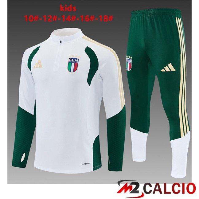 Maglie Calcio Personalizzate,Tute Calcio Squadre,Maglia Nazionale Italiana Calcio | Insieme Tuta Calcio Italia Bambino Bianco 2026/2027