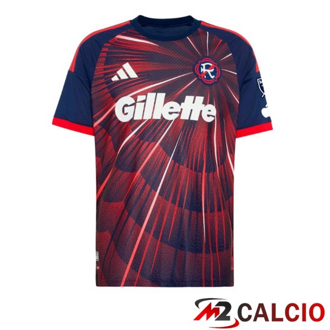 Maglie Calcio Personalizzate,Tute Calcio Squadre,Maglia Nazionale Italiana Calcio | Maglie Calcio New England Revolution Prima Rosso Blu 2026/2027
