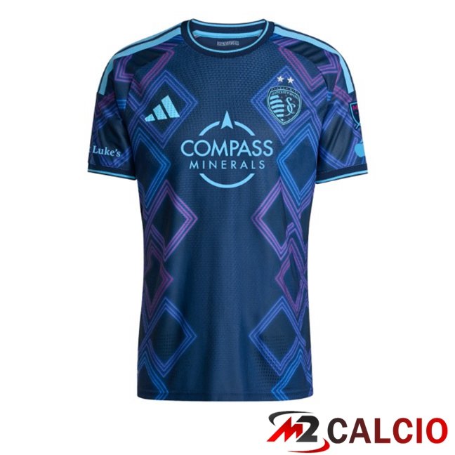 Maglie Calcio Personalizzate,Tute Calcio Squadre,Maglia Nazionale Italiana Calcio | Maglie Calcio Sporting Kansas City Seconda Blu Reale 2026/2027