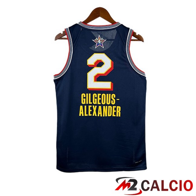 Maglie Calcio Personalizzate,Tute Calcio Squadre,Maglia Nazionale Italiana Calcio | Maglia NBA American All-Star (Gilgeous-Alexander 2) Blu Reale 2024/2025