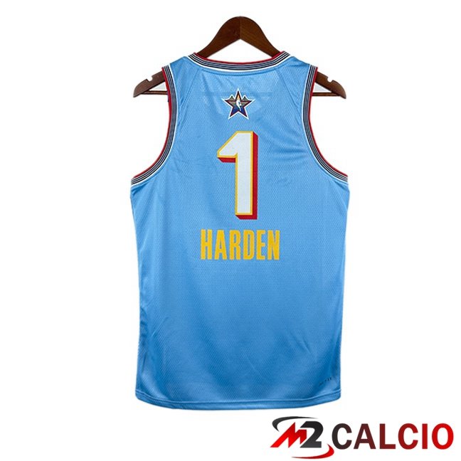 Maglie Calcio Personalizzate,Tute Calcio Squadre,Maglia Nazionale Italiana Calcio | Maglia NBA American All-Star (James Harden 1) Blu 2024/2025