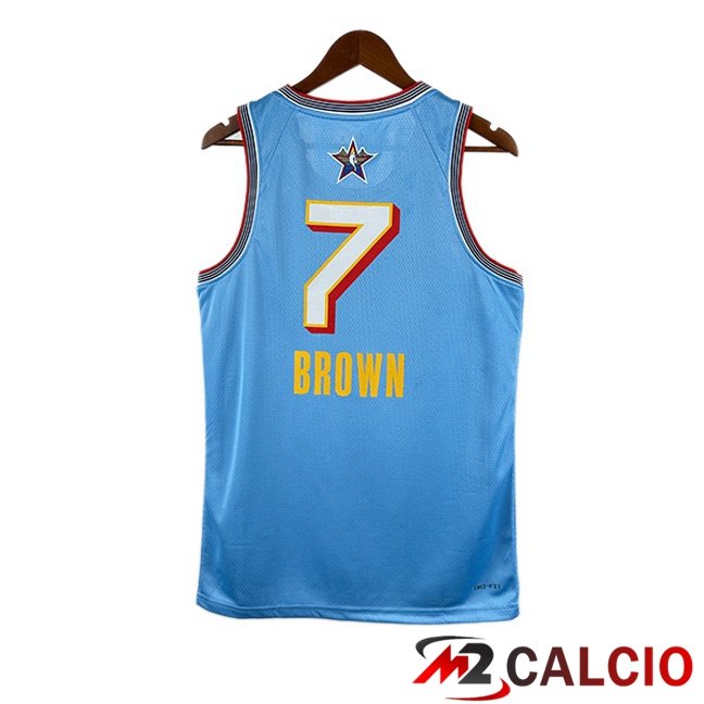Maglie Calcio Personalizzate,Tute Calcio Squadre,Maglia Nazionale Italiana Calcio | Maglia NBA American All-Star (Jaylen Brown 7) Blu 2024/2025
