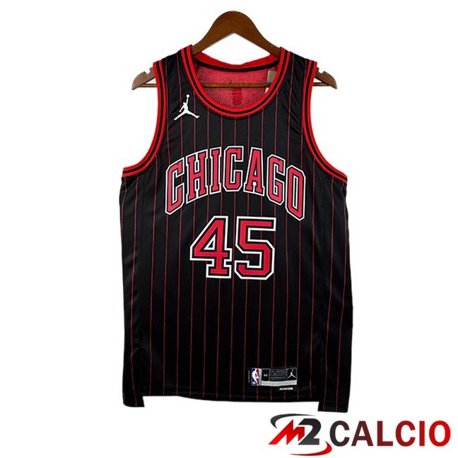 Maglie Calcio Personalizzate,Tute Calcio Squadre,Maglia Nazionale Italiana Calcio | Maglia NBA Chicago Bulls (Michael Jordan 45) Nero 2025/2026