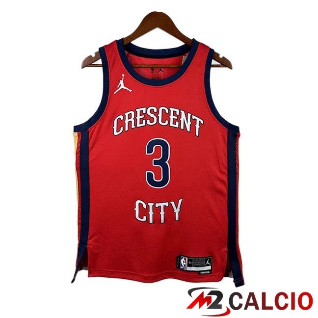 Maglie Calcio Personalizzate,Tute Calcio Squadre,Maglia Nazionale Italiana Calcio | Maglia NBA New Orleans Pelicans (Jordan Poole 3) Edizione Speciale Rosso