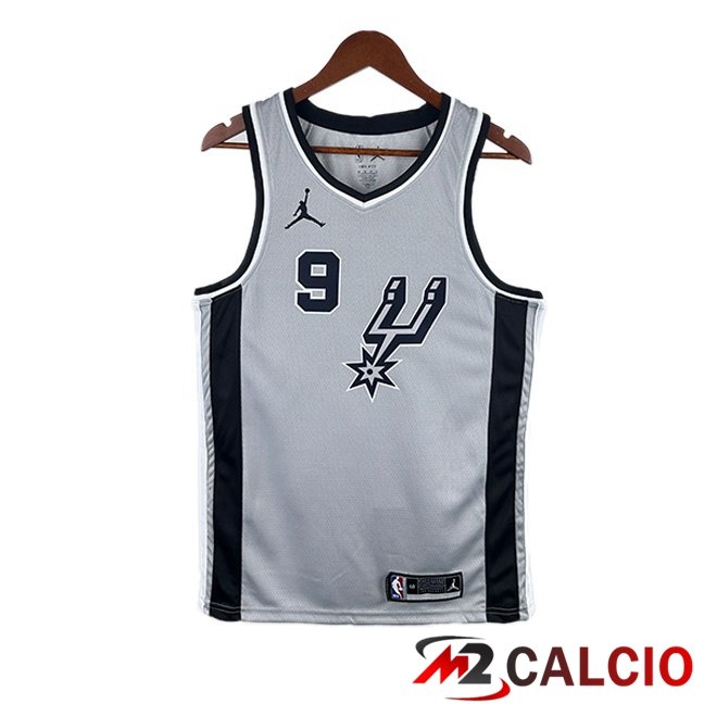 Maglie Calcio Personalizzate,Tute Calcio Squadre,Maglia Nazionale Italiana Calcio | Maglia NBA San Antonio Spurs (Tony Parker 9) Retro Grigio 2020/2021