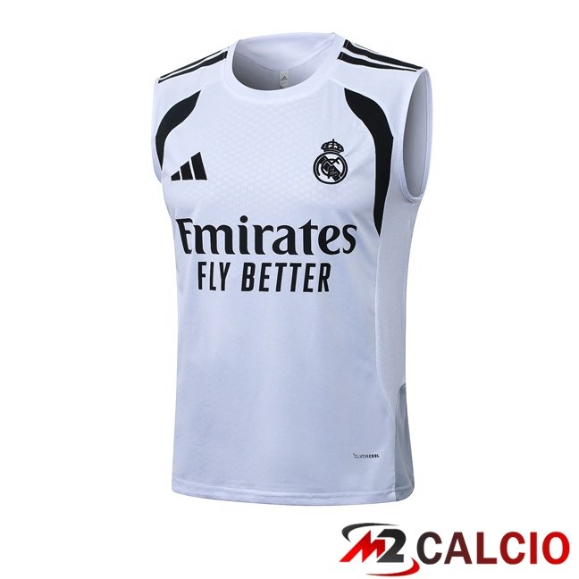 Maglie Calcio Personalizzate,Tute Calcio Squadre,Maglia Nazionale Italiana Calcio | Canotta Allenamento Real Madrid Bianco 2026/2027