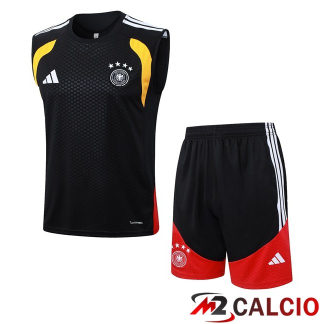 Maglie Calcio Personalizzate,Tute Calcio Squadre,Maglia Nazionale Italiana Calcio | Canotta Allenamento Germania + Pantaloncini Nero 2026/2027