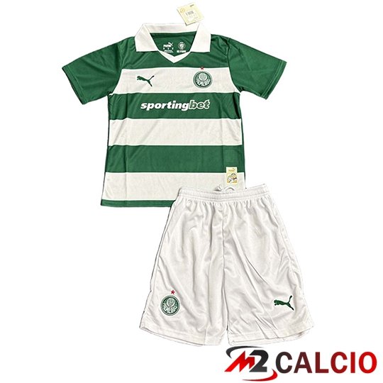 Maglie Calcio Personalizzate,Tute Calcio Squadre,Maglia Nazionale Italiana Calcio | Maglie Calcio Palmeiras Bambino Special Edition Verde/Bianco 2026/2027