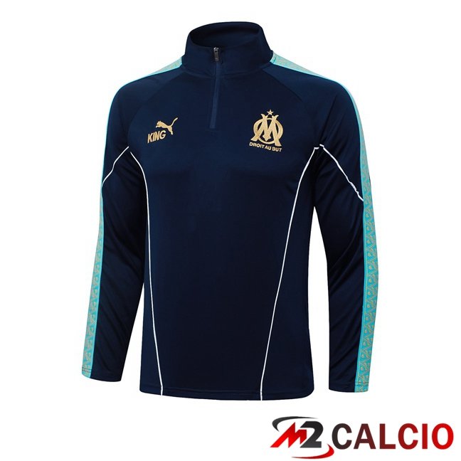 Maglie Calcio Personalizzate,Tute Calcio Squadre,Maglia Nazionale Italiana Calcio | Felpa Allenamento Marsiglia OM Blu Reale 2026/2027