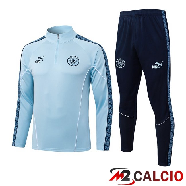 Maglie Calcio Personalizzate,Tute Calcio Squadre,Maglia Nazionale Italiana Calcio | Insieme Tuta Calcio Manchester City Blu 2026/2027