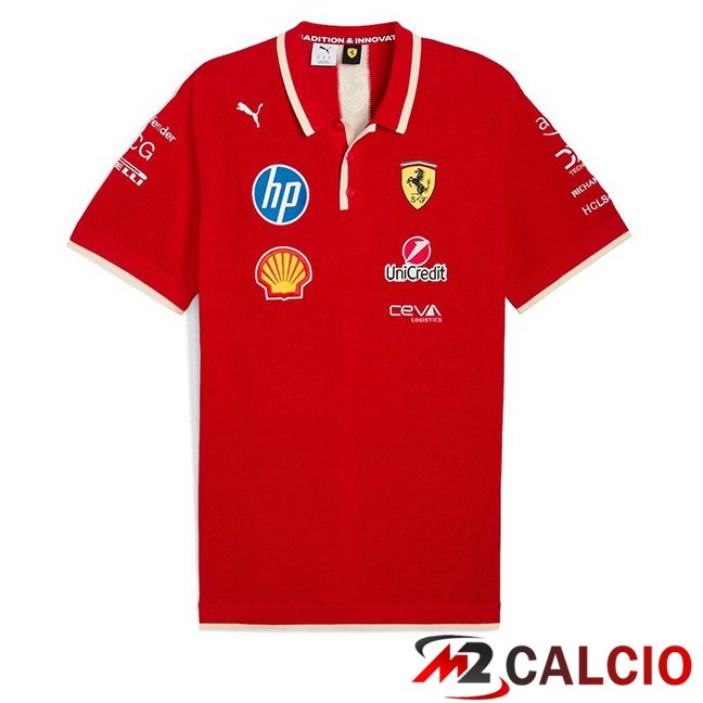 Maglie Calcio Personalizzate,Tute Calcio Squadre,Maglia Nazionale Italiana Calcio | Polo Formule 1 Ferrari Rosso 2025/2026