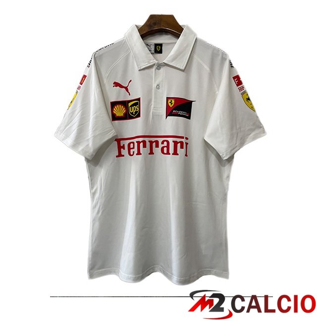 Maglie Calcio Personalizzate,Tute Calcio Squadre,Maglia Nazionale Italiana Calcio | Polo Formule 1 Ferrari Bianco 2025/2026