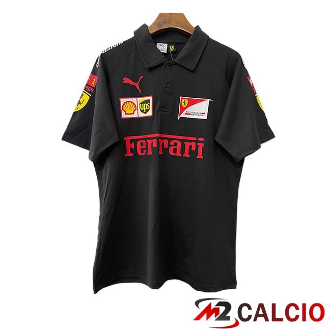 Maglie Calcio Personalizzate,Tute Calcio Squadre,Maglia Nazionale Italiana Calcio | Polo Formule 1 Ferrari Nero 2025/2026