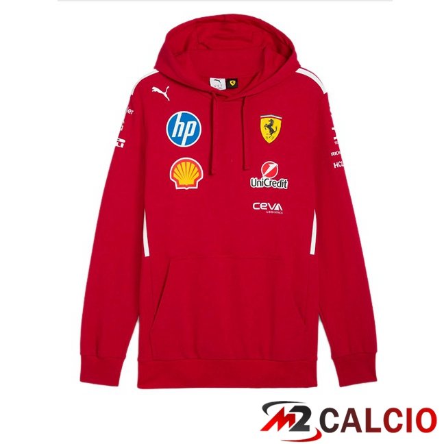 Maglie Calcio Personalizzate,Tute Calcio Squadre,Maglia Nazionale Italiana Calcio | Felpa Con Cappuccio Formule 1 Ferrari Rosso 2025/2026