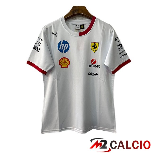 Maglie Calcio Personalizzate,Tute Calcio Squadre,Maglia Nazionale Italiana Calcio | Maglia Formule 1 Ferrari Bianco 2025/2026