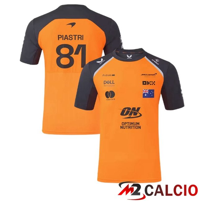 Maglie Calcio Personalizzate,Tute Calcio Squadre,Maglia Nazionale Italiana Calcio | Maglia Formule 1 McLaren (PIASTRI 81) Arancia Blu Reale 2025/2026