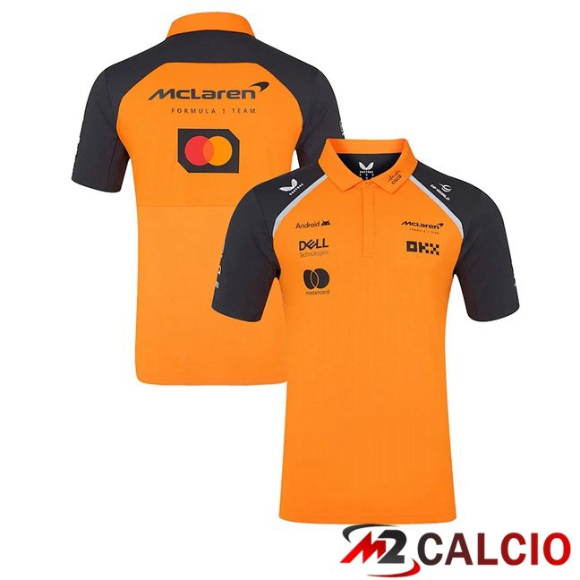 Maglie Calcio Personalizzate,Tute Calcio Squadre,Maglia Nazionale Italiana Calcio | Polo Formule 1 McLaren Arancia Blu Reale 2025/2026