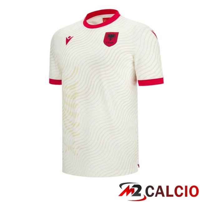 Maglie Calcio Personalizzate,Tute Calcio Squadre,Maglia Nazionale Italiana Calcio | Maglie Calcio Albania Seconda Bianco 2026/2027