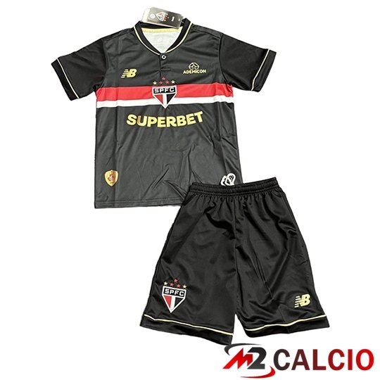 Maglie Calcio Personalizzate,Tute Calcio Squadre,Maglia Nazionale Italiana Calcio | Maglie Calcio Sao Paulo FC Bambino Terza 2025/2026