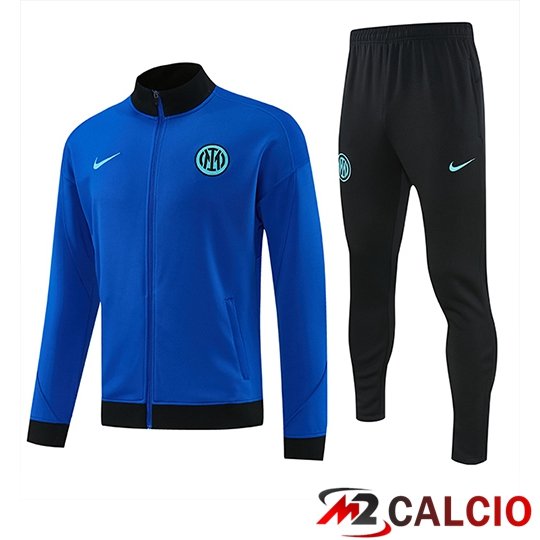 Maglie Calcio Personalizzate,Tute Calcio Squadre,Maglia Nazionale Italiana Calcio | Insieme Tuta Calcio Giacca Inter Milan Blu/Nero 2025/2026