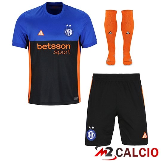 Maglie Calcio Personalizzate,Tute Calcio Squadre,Maglia Nazionale Italiana Calcio | Insieme Maglia Inter Milan Quarto (Pantaloncini + Calzini) 2025/2026