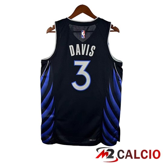 Maglia Dallas Mavericks (DAVIS #3) Nero/Blu 2025/2026