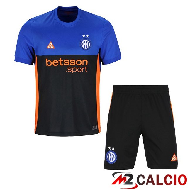 Maglie Calcio Personalizzate,Tute Calcio Squadre,Maglia Nazionale Italiana Calcio | Maglie Calcio Inter Milan Bambino Quarto Blu Nero 2025/2026