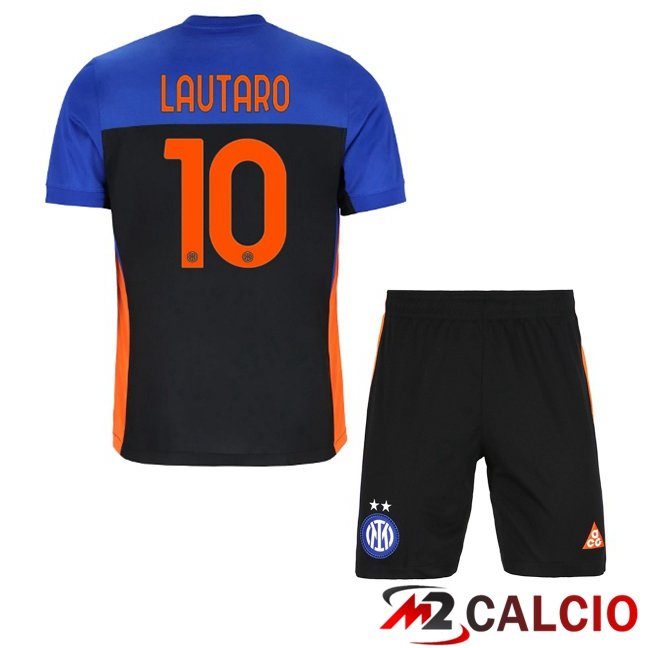 Maglie Calcio Personalizzate,Tute Calcio Squadre,Maglia Nazionale Italiana Calcio | Maglie Calcio Inter Milan (LAUTARO 10) Bambino Quarto Blu Nero 2025/2026