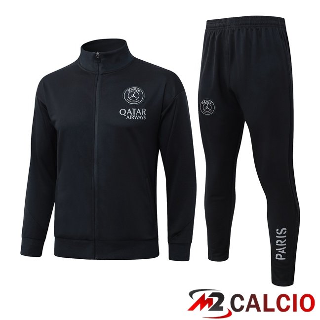 Maglie Calcio Personalizzate,Tute Calcio Squadre,Maglia Nazionale Italiana Calcio | Insieme Tuta Calcio - Giacca Paris PSG Nero 2026/2027