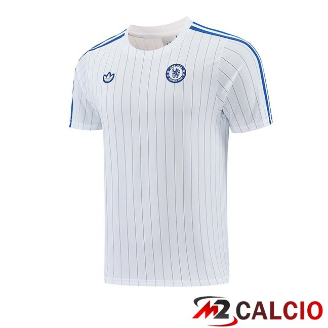 Maglie Calcio Personalizzate,Tute Calcio Squadre,Maglia Nazionale Italiana Calcio | T Shirt Allenamento FC Chelsea Bianco 2026/2027