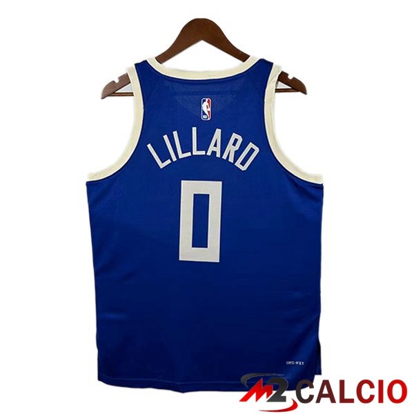 Maglia NBA Milwaukee Bucks(Damian Lillard 0) Blu 2024/2025