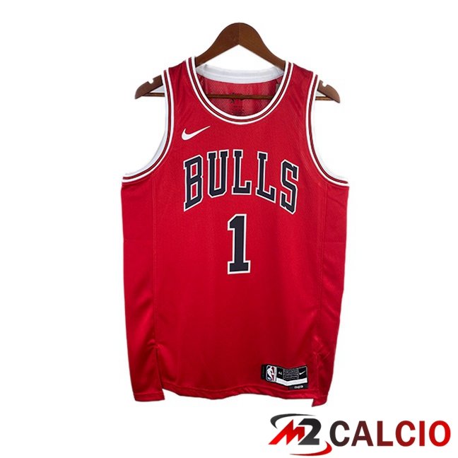 Maglie Calcio Personalizzate,Tute Calcio Squadre,Maglia Nazionale Italiana Calcio | Maglia NBA Chicago Bulls (Derrick Rosa 1) Retr Rosso 2022-2023